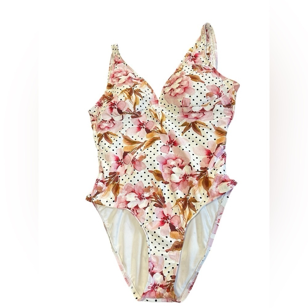 Women's One Piece ALEX MARIE Swimsuit Floral Multicolor Size: 12